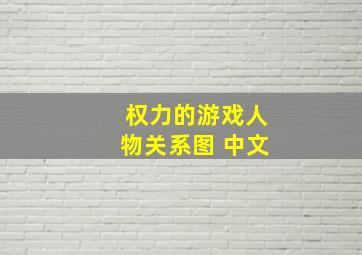 权力的游戏人物关系图 中文